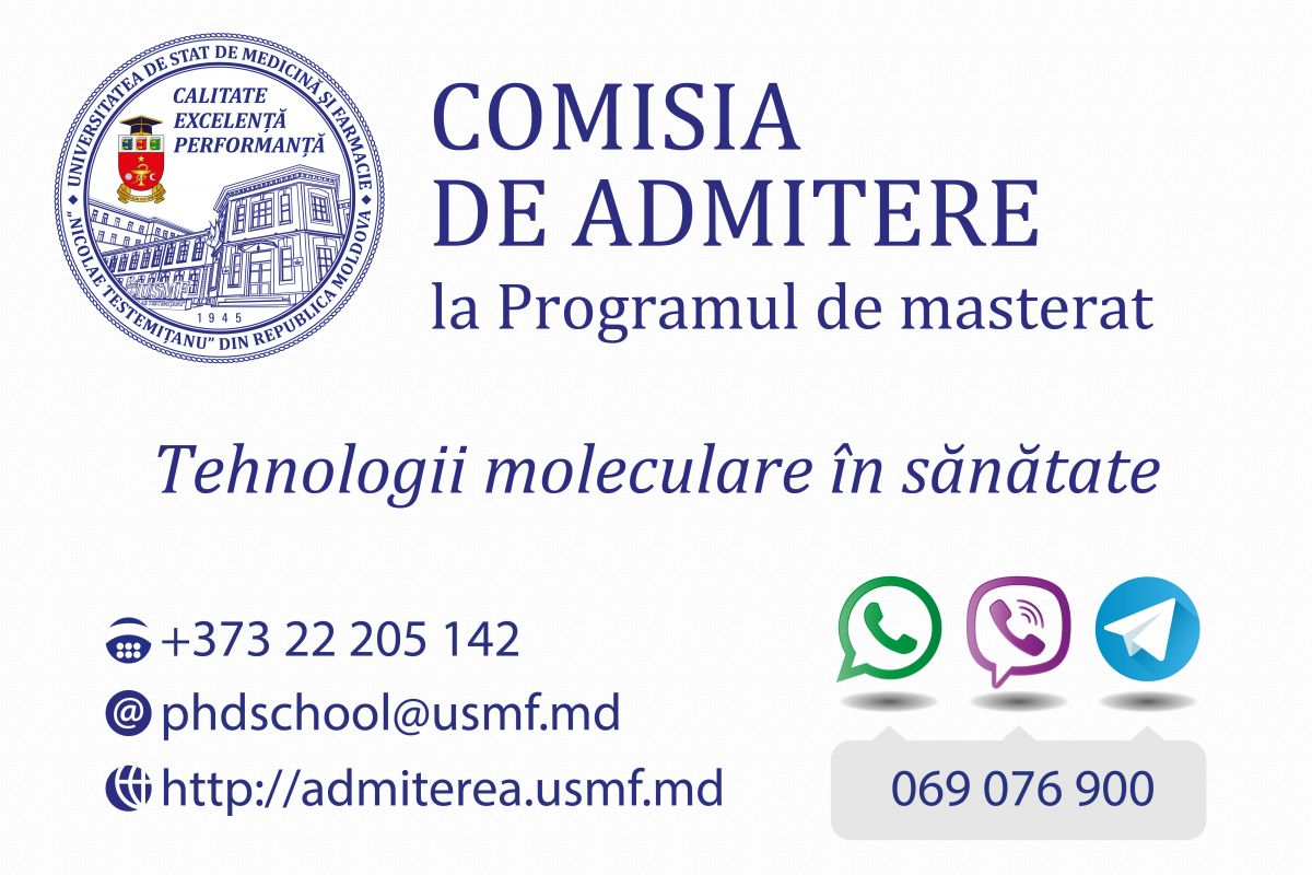 Admitere masterat științific